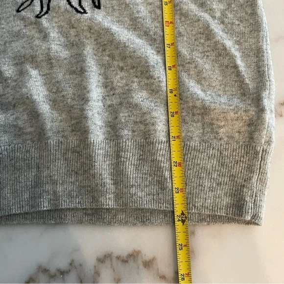 NEW J. Crew Dog With Heart Eyes Merino Wool Blend Intarsia Sweater Womens Medium - Picture 9 of 10